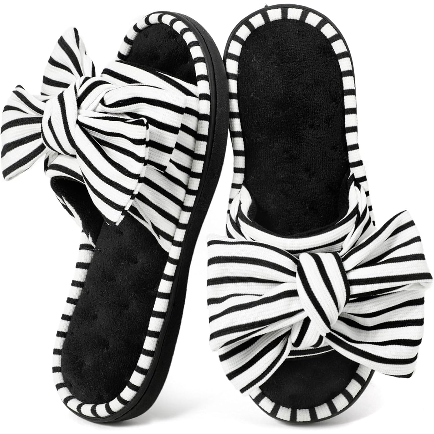 Women's Slippers Bow Black
