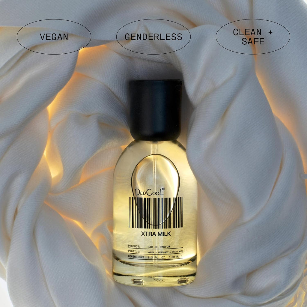 DedCool Eau de Parfum | Xtra Milk | Bergamot, White Musk & Amber | Clean Unisex Fragrance | Non-Toxic, Vegan | 1.7 fl oz