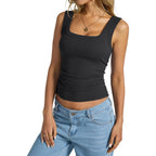 EasyGala Womens Cotton Ribbed Square Neck Tank Tops Basic Backless Sleeveless Summer Cami Shirts 2026