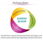 Jasmine Bloom | Roll on Perfumes for Women & Men | Alcohol-free Jasmine Perfume Oil | Travel Size Long Lasting Fragrance | 6ml Roller