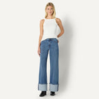 Women's High Neck Ribbed Tank Top White