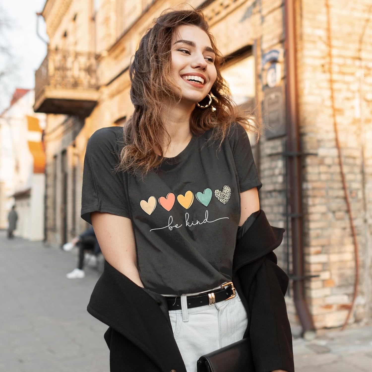 EUOW Tshirts for Womens Graphic Summer Tees Short Sleeve Loose Fit Trendy Tops