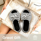 Women's Slippers Bow Black