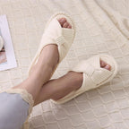 Women's Slippers Corduroy Beige