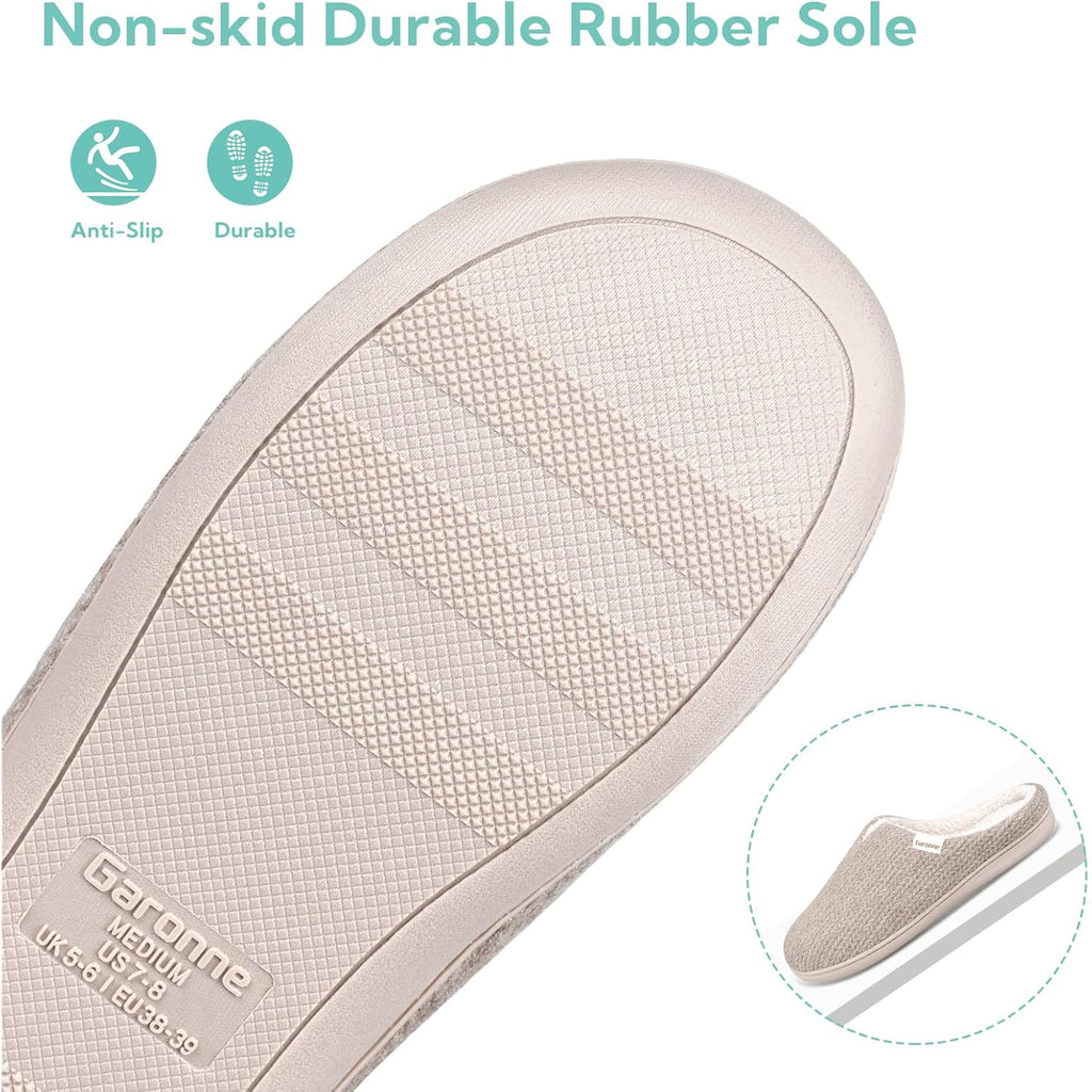 Women's Slippers V-Neck Beige