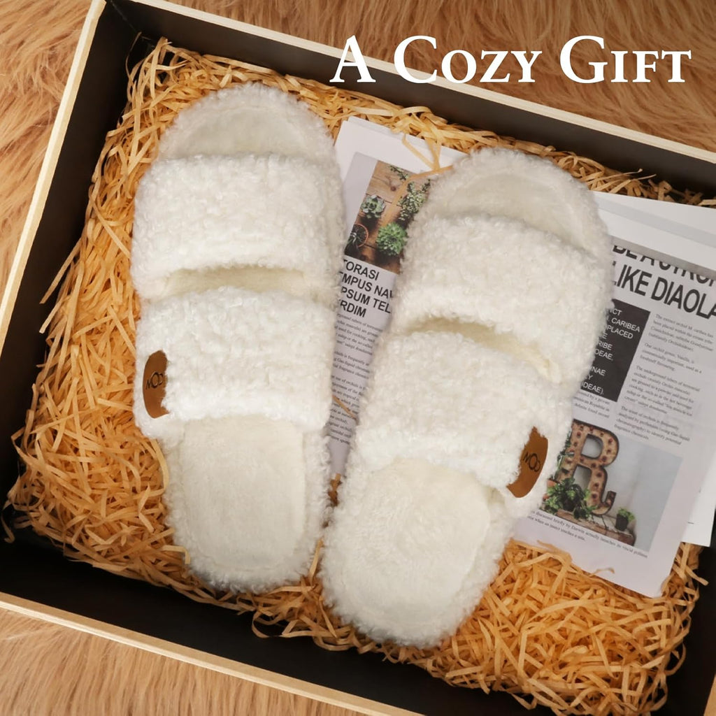 Women's Slippers Open-Toe White