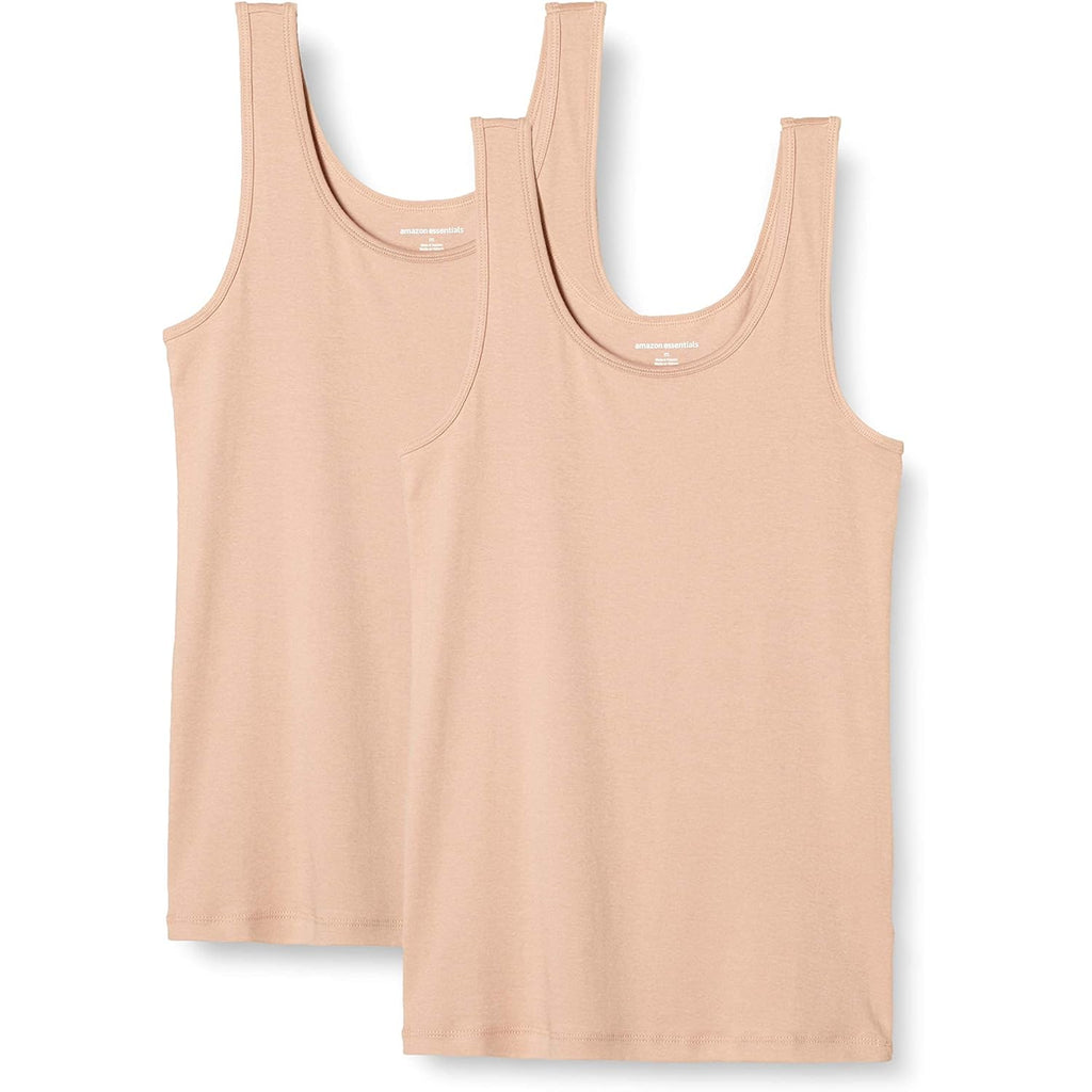 Women's Ribbed Scoop Neck Tank Top Sand