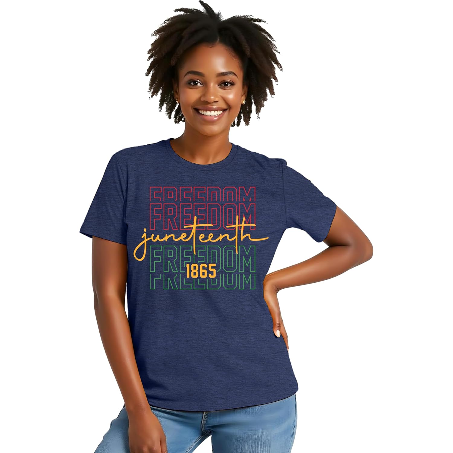 Juneteenth Shirts Women Human Beings T-Shirt Celebrate Black Freedom Shirts Color May Vary Black History Print Casual Tops