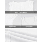 Springrain Women's Sleeveless Scoop Neck Ribbed Tank Tops Lightweight Fitted Cami Tee Shirts