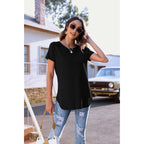 Women's Batwing Sleeve Tunic Top Black