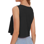 Women's Loose Fit Crop Tank Top Black