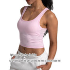 Women's Padded Square Neck Tank Top Blossom Pink