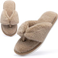 Women's Slippers Fluffy Dark Brown