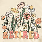 LBP Womens Retired Shirt Floral Retired Tshirts Retirement Gifts Retirement Casual Tee for Grandma