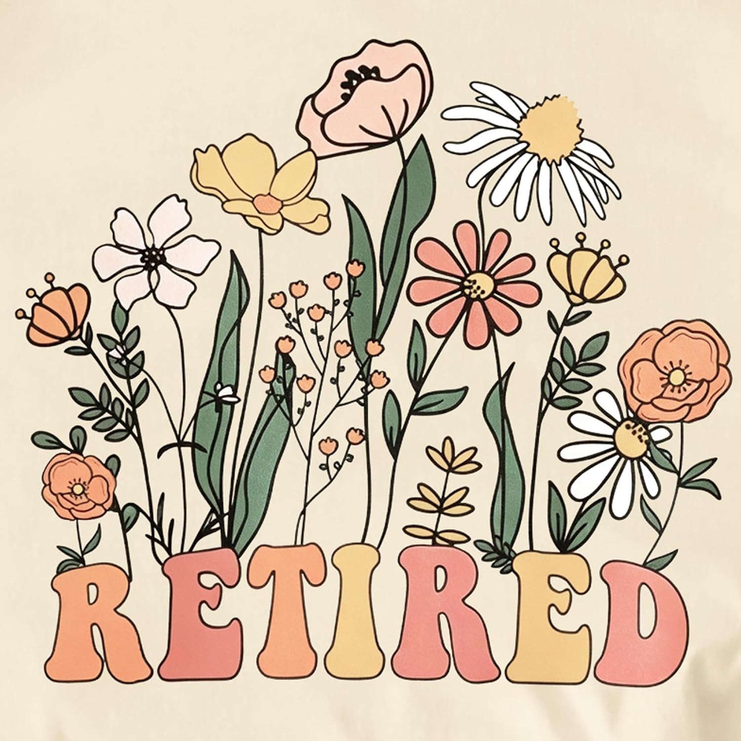 LBP Womens Retired Shirt Floral Retired Tshirts Retirement Gifts Retirement Casual Tee for Grandma