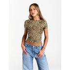 Trendy Queen Womens Boat Neck Short Sleeve T-Shirts Fitted Compression Basic Tops