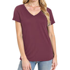 YOGINGO V Neck T Shirts for Women - Summer Fashion Trendy Outfits Clothes - Lightweight Soft Casual Women T Shirt