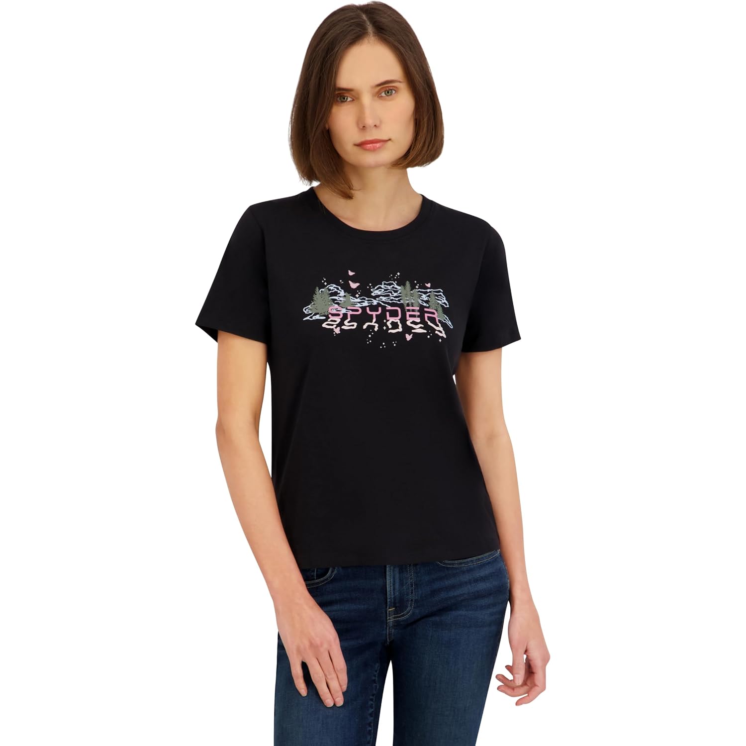 Spyder Women's Mountain Range Graphic Short Sleeve Tee T-Shirt