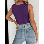 Zeagoo Womens Double Lined Crew Neck Tank Tops Cute Summer Sleeveless Workout Tops Basic Going Out Clothes 2026
