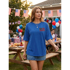 250 Anniversary USA Shirt Women Oversize American Flag Tshirt 4th of July Graphic Tees Patriotic Short Sleeve Tops