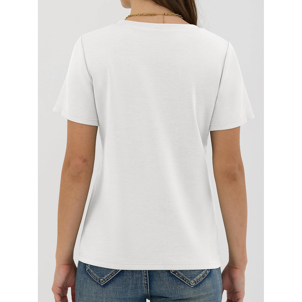 ANRABESS Women Short Sleeve Tops Summer Basic Tee Wrinkle-Free Trendy Cute T Shirts 2026 Spring Business Casual Outfits