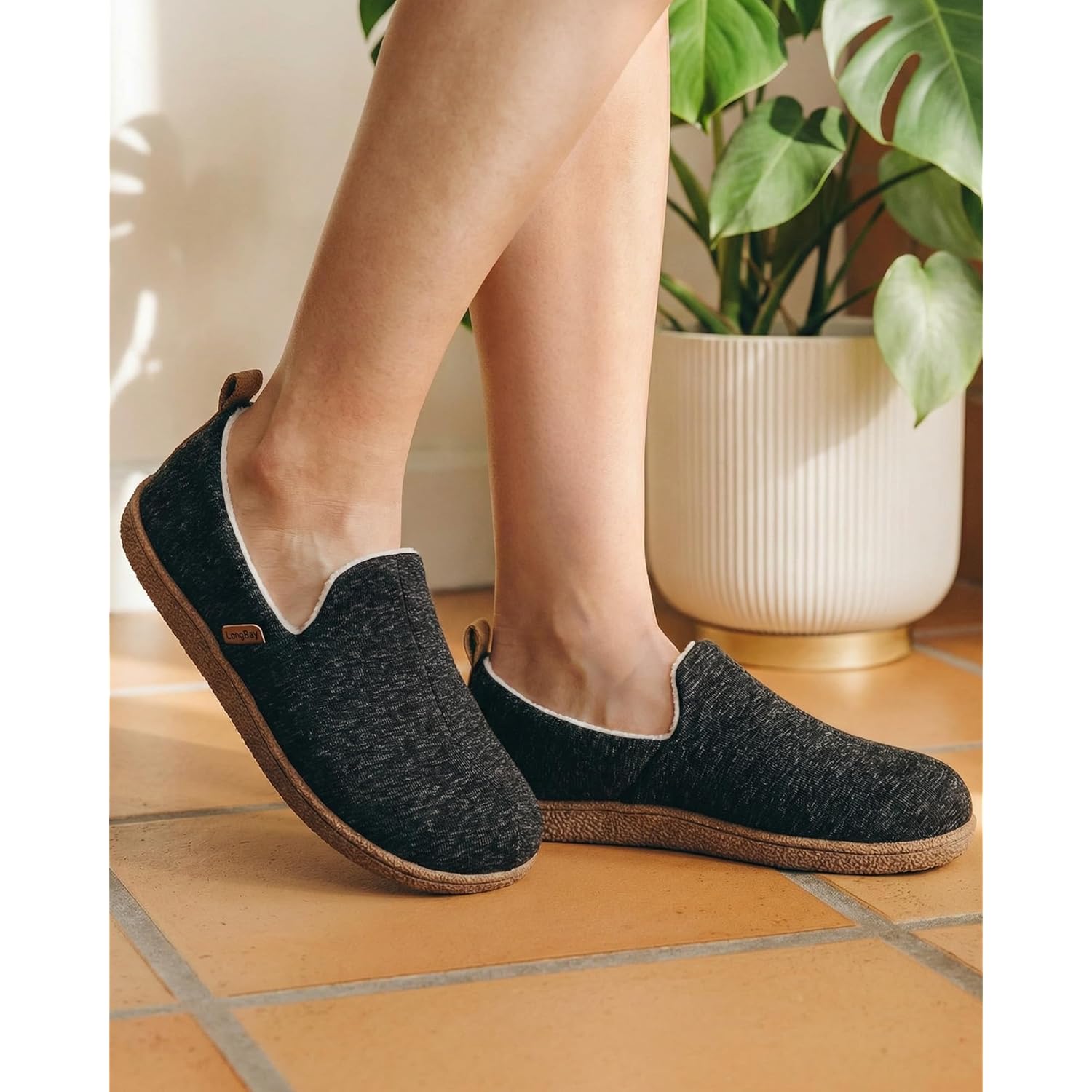 Women's Slippers Jersey Black