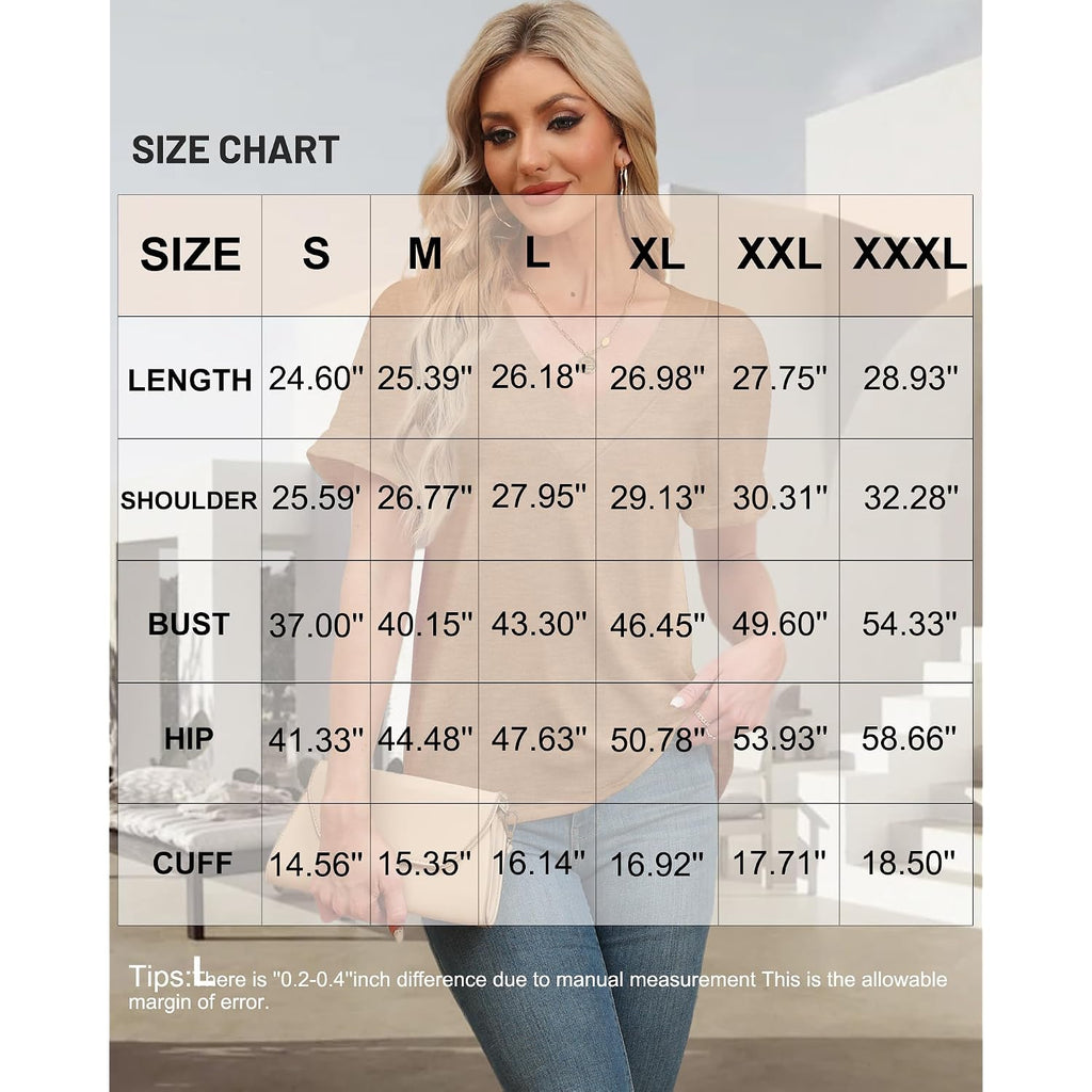 T Shirts Short Sleeve V Neck Tees Womens Tops Beach Vacation Fashion Clothes 2026 Casual Summer Spring Fall Outfits
