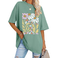 LOMON Oversized Graphic T Shirts for Women Short Sleeve Crewneck Summer Tops Loose Casual Basic Tees