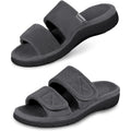 Women's Slippers Dual-Strap Dark Grey