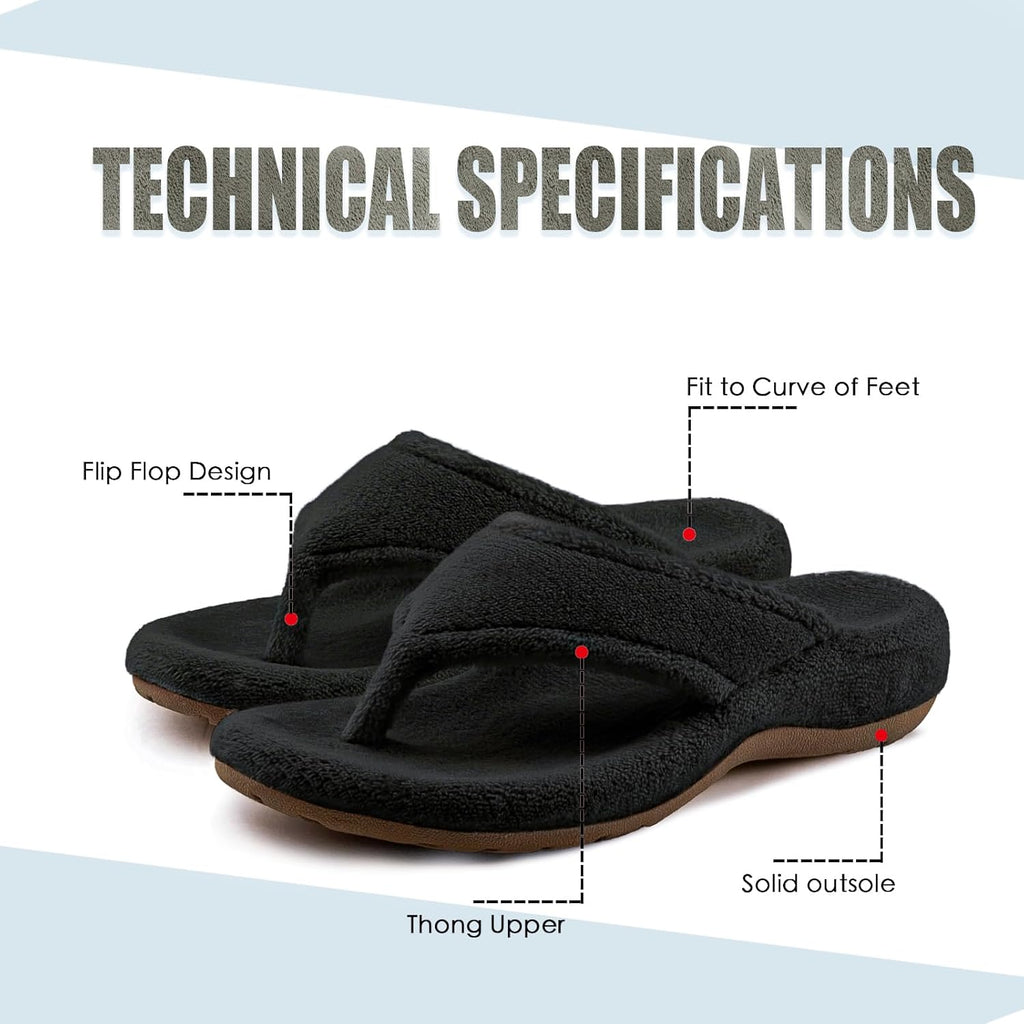 Women's Slippers Orthotic Black