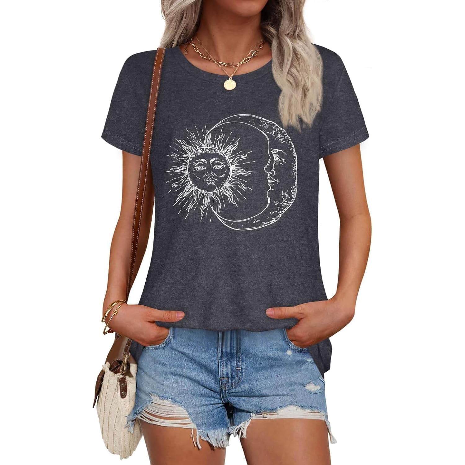 T Shirts for Women Summer Short Sleeve Crewneck Casual Cute Graphic Basic Tees Tops 2026