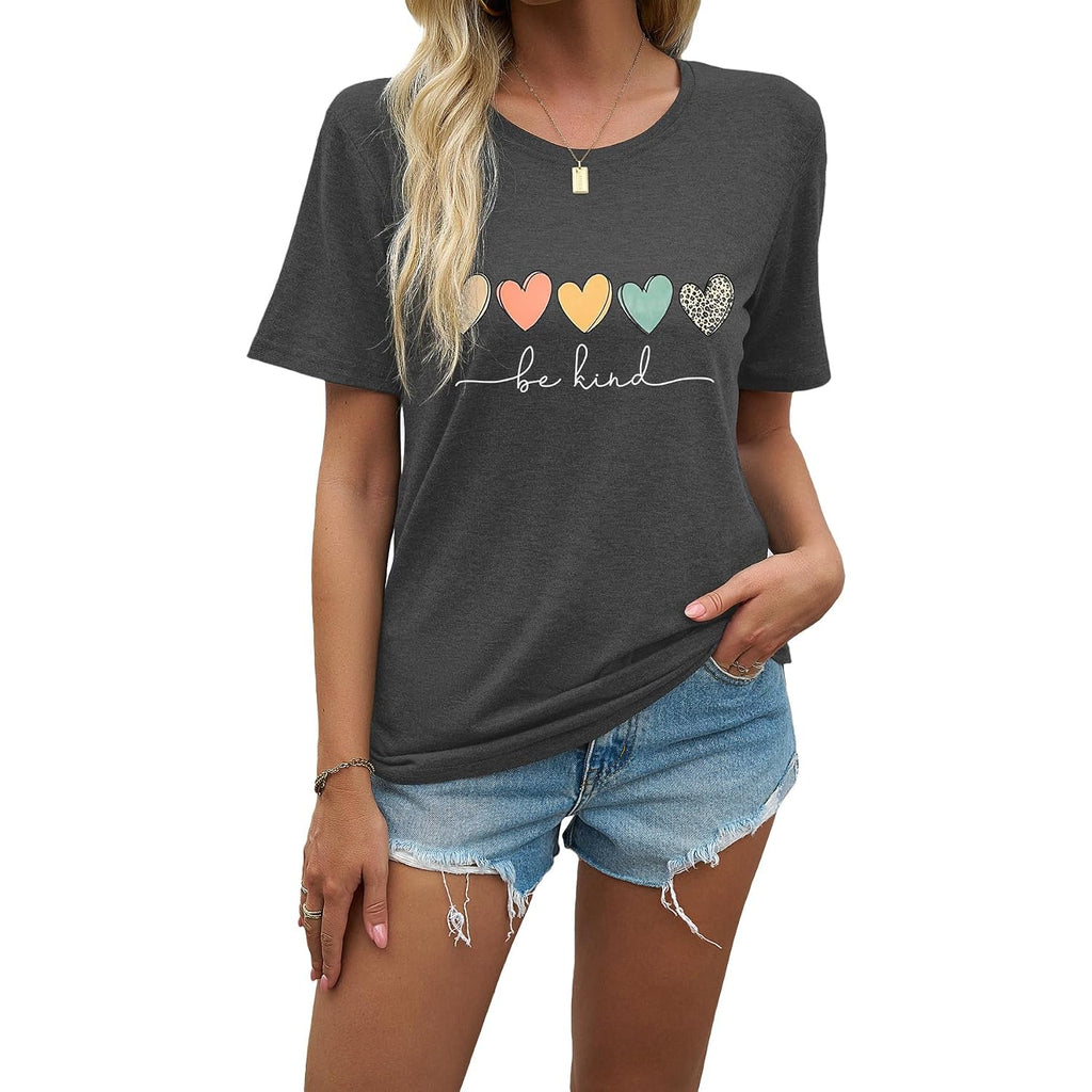EUOW Tshirts for Womens Graphic Summer Tees Short Sleeve Loose Fit Trendy Tops