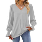 Women's Chiffon Work Tunic Top Grey