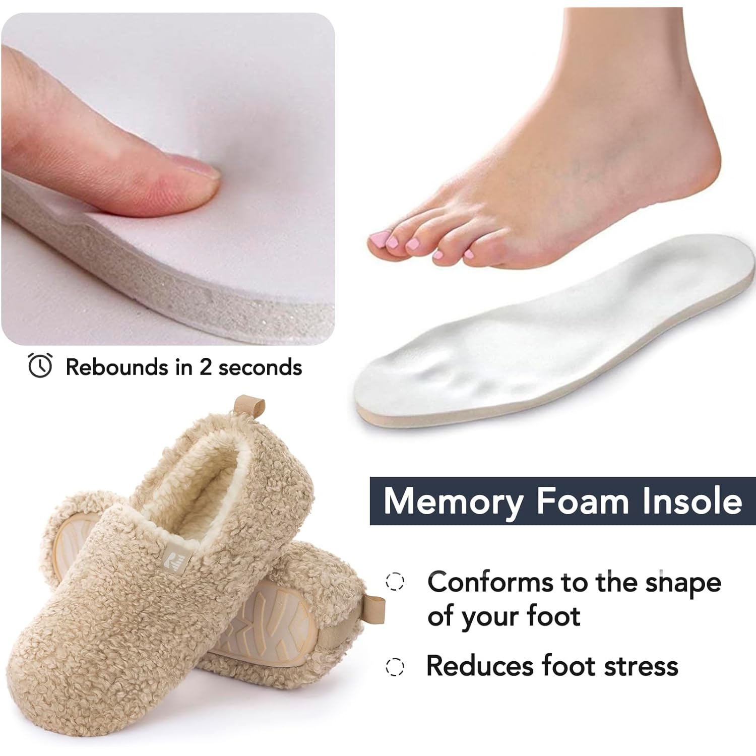Women's Slippers Shearling Beige