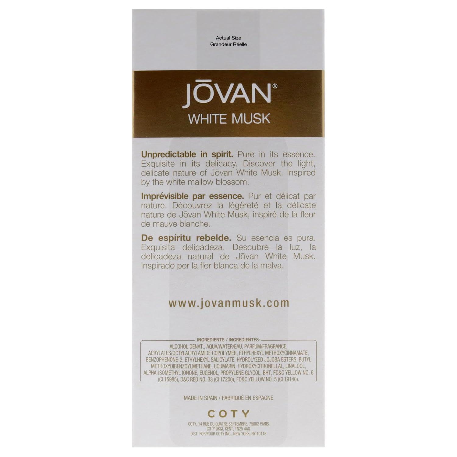 Jovan White Musk By Jovan For Women, Cologne Spray, 3.25-Ounce Bottle, 116303