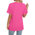 WIHOLL Womens Summer Tops Short Sleeve Basic Casual V Neck T Shirts Trendy Fashion 2026
