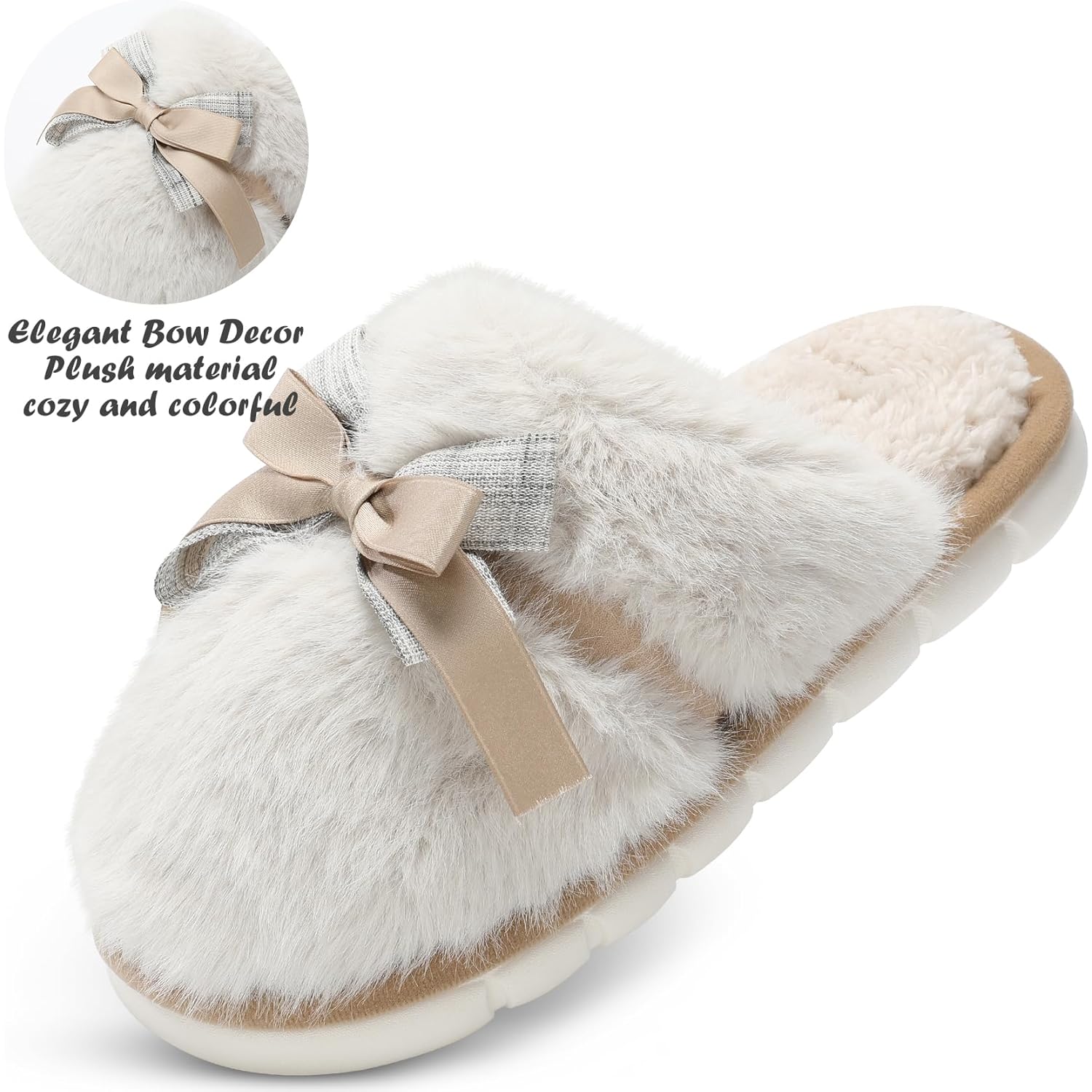 Women's Slippers Butterfly Beige