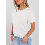 ANRABESS Women Short Sleeve Tops Summer Basic Tee Wrinkle-Free Trendy Cute T Shirts 2026 Spring Business Casual Outfits