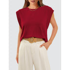 WIHOLL Cap Sleeve Tops for Women Summer Top Basic Tee Shirts Business Casual Tank Loose Fit 2026 Fashion