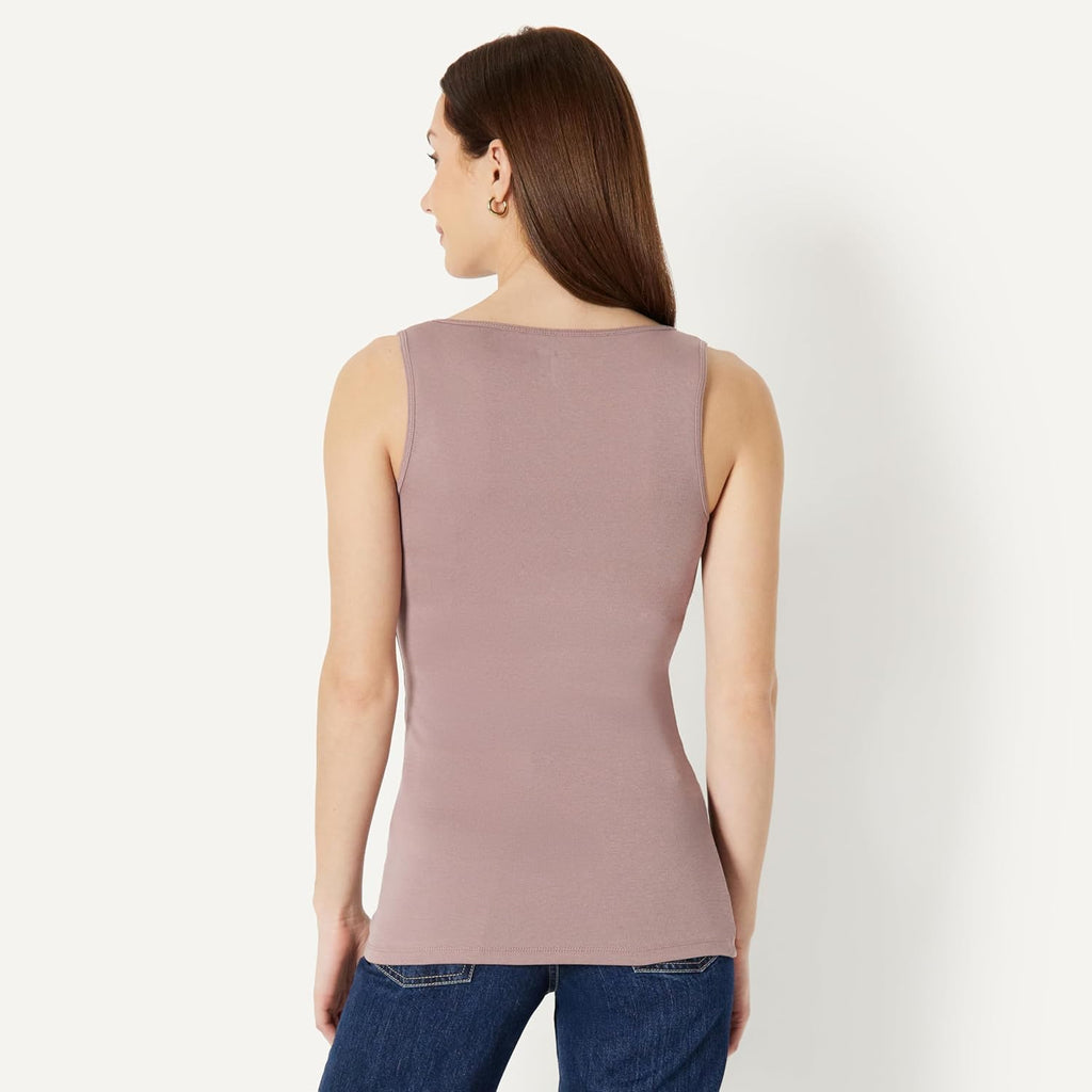 Amazon Essentials Women's Slim Fit Square Neck Tank Top