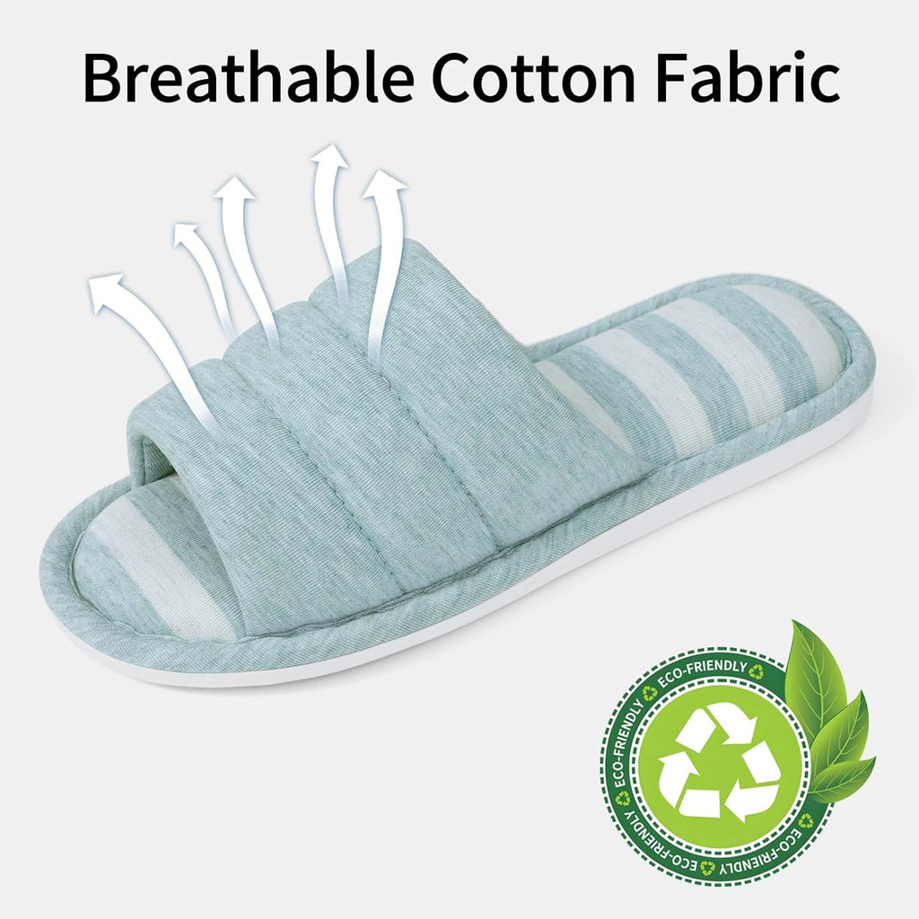 Women's Slippers Cotton Teal