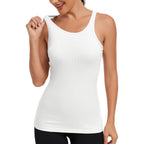 Women's Slim Fit Crewneck Tank Top White