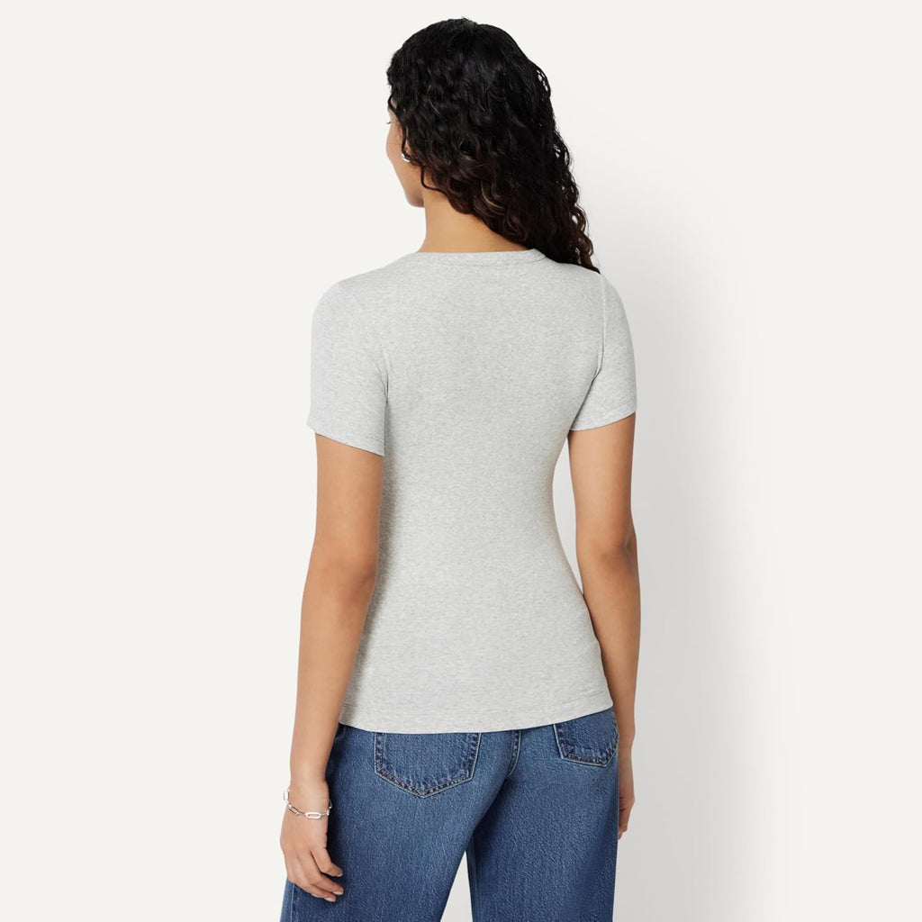 Amazon Essentials Women's Slim-Fit Short-Sleeve Crewneck T-Shirt, Pack of 2