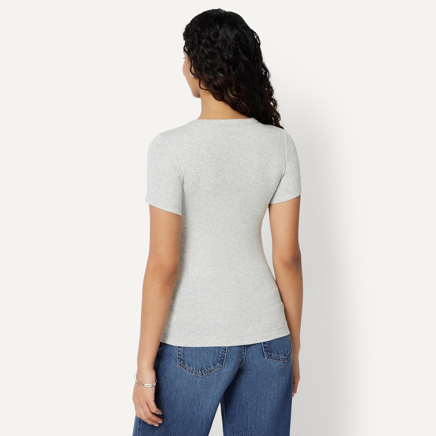 Amazon Essentials Women's Slim-Fit Short-Sleeve Crewneck T-Shirt, Pack of 2