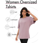 Siimcuzy 1/2/4 Pack Oversized Tshirts for Women, Loose Fit Crew Neck Summer Baggy Tops Workout Tees Plus Size T Shirts