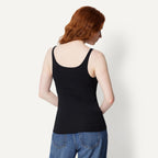 Women's Thin Strap Tank Top Black/Olive