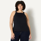 Amazon Essentials Women's Slim-Fit Stretch Rib High-Neck Tank with Consistent Stretch