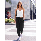 Trendy Queen Spaghetti Strap Crop V Neck Tank Tops Womens Racerback Cami Camisole
