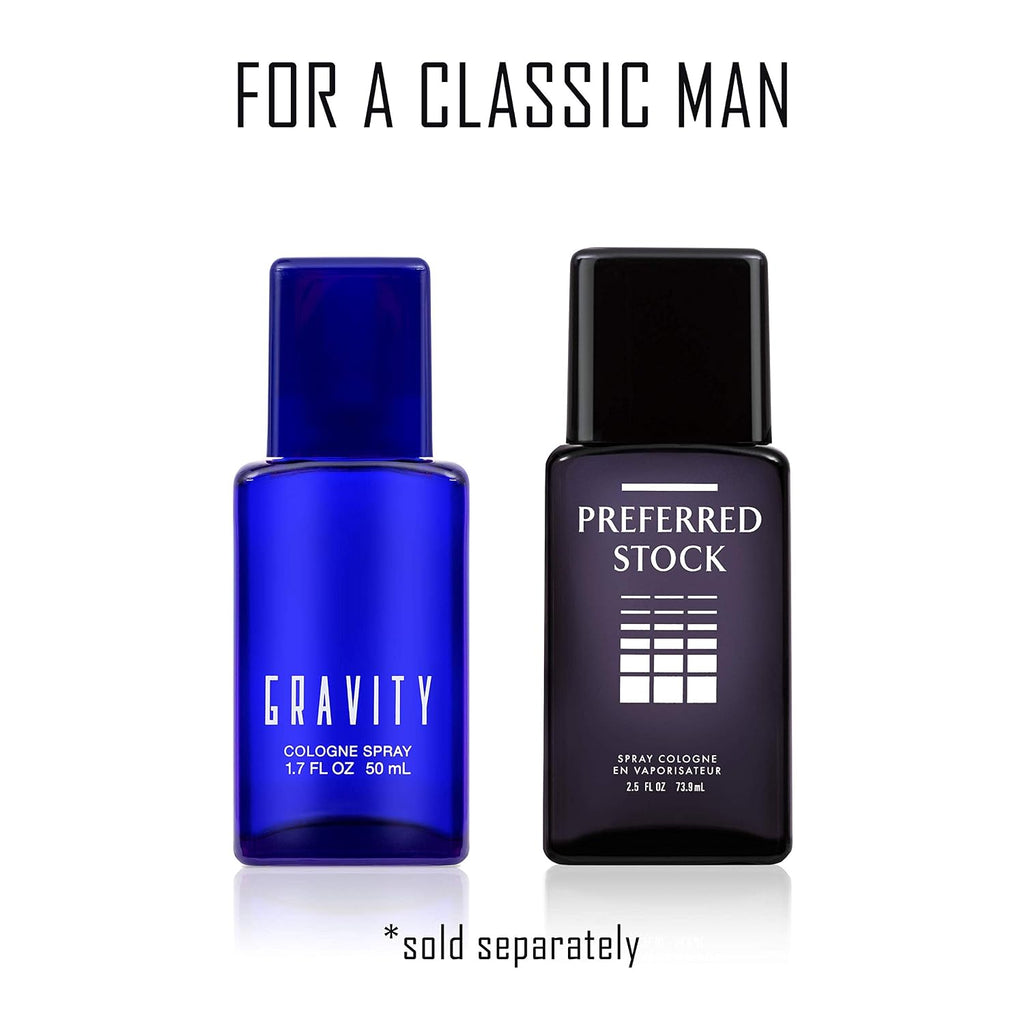 Coty Classics Gravity Eau de Cologne Spray, Seductive Blue Fragrance for Men with notes of Mandarin Orange, Sage, Earthy Woods, Vanilla and Leather 1.7 fl oz (Pack of 1)