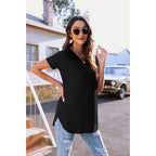 Women's Batwing Sleeve Tunic Top Black